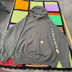 Carhartt Hoodie Sweater Loose Fit Gray Large
